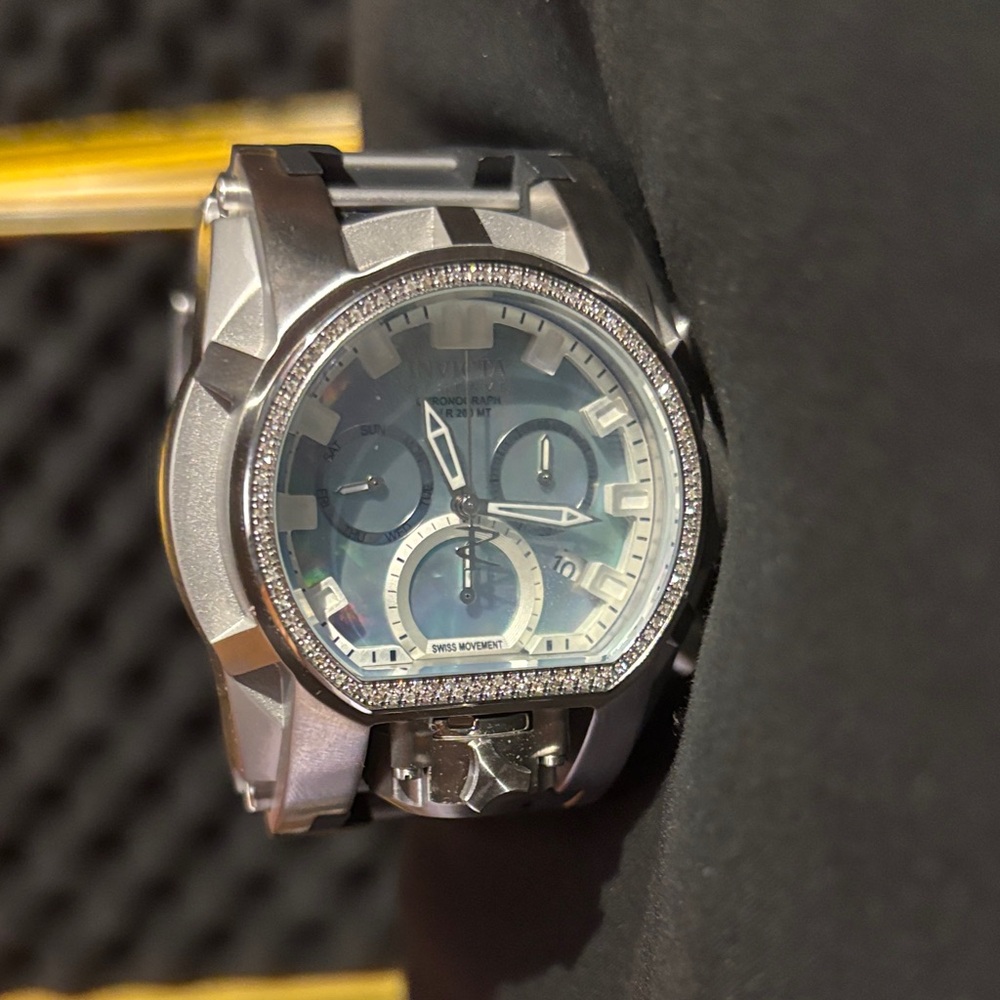 Invicta Reserve Bolt Zeus Magnum 52mm Swiss Chrono Blue & Gold Stainless Steel